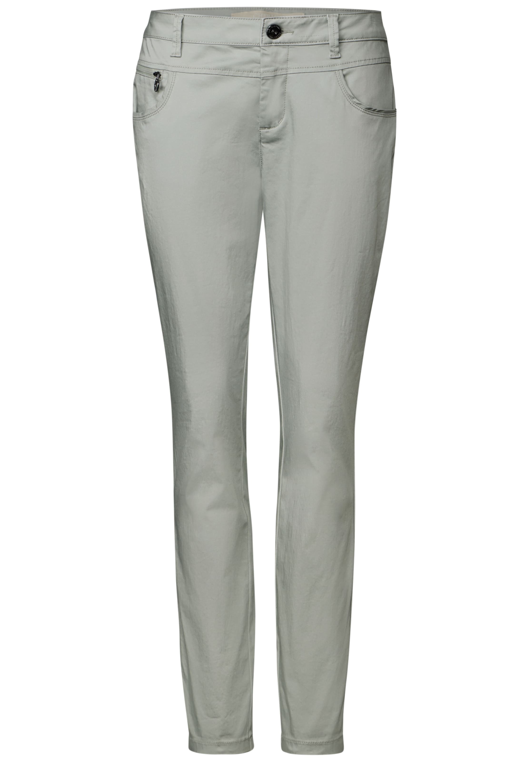 STREET ONE Slim fit Chino Pants in Green: front