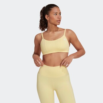 ADIDAS SPORTSWEAR Bralette Sports Bra 'Studio Light-Support' in Yellow: front