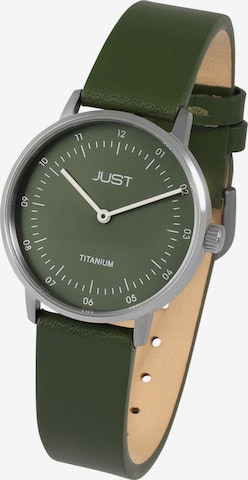 JUST Analog Watch 'Damara, 5 ATM' in Green: front