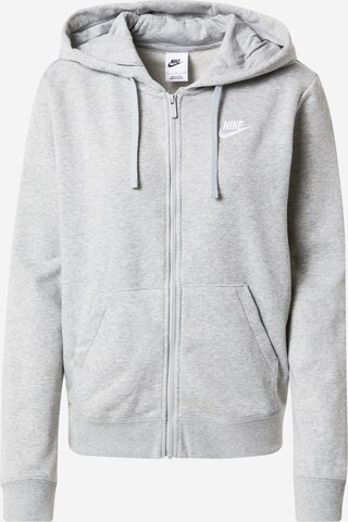 Nike Sportswear Sweatjacka 'Club Fleece' i grå: framsida