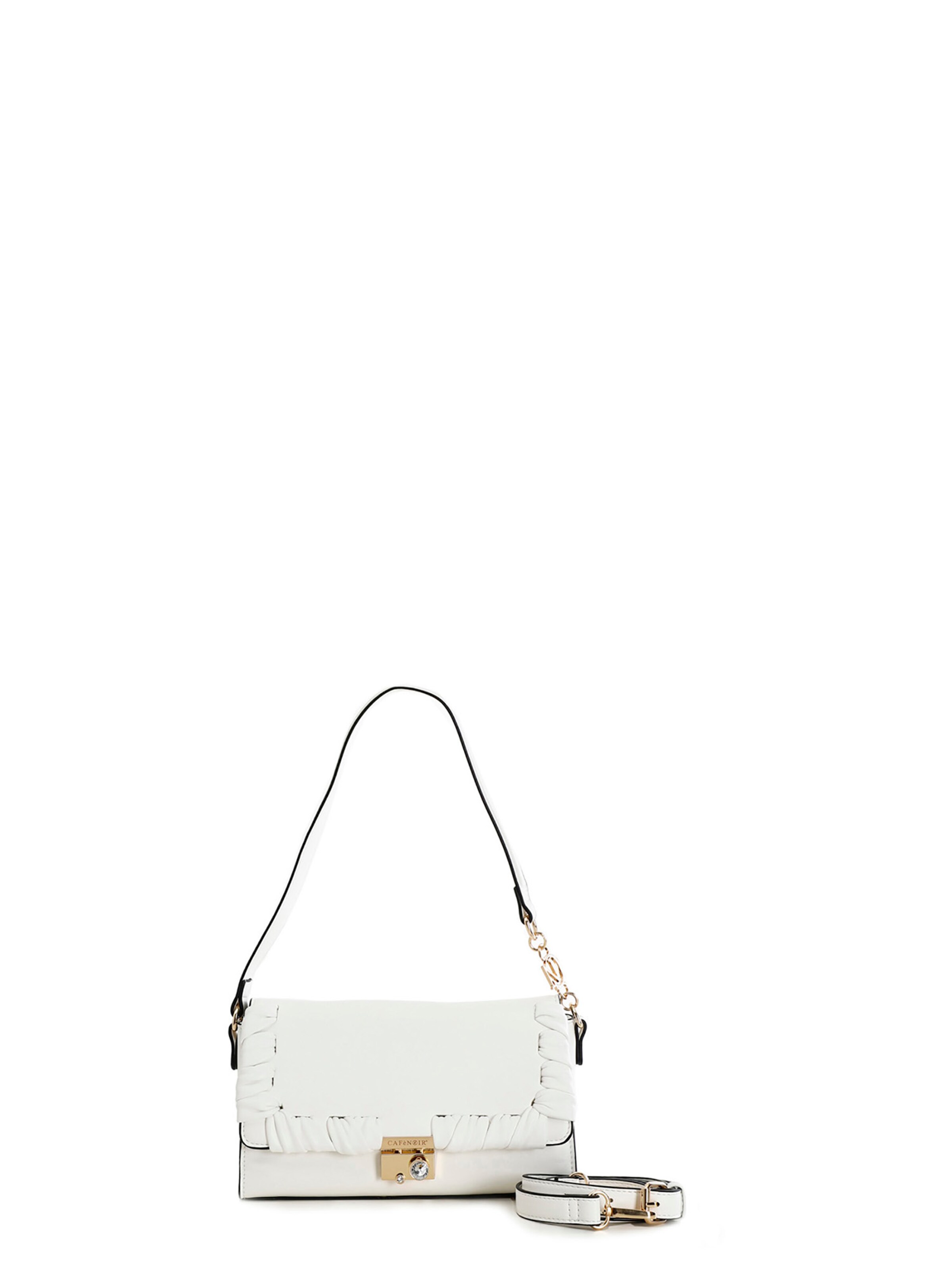 Borsa a spalla di CAFè NOIR in bianco: frontale