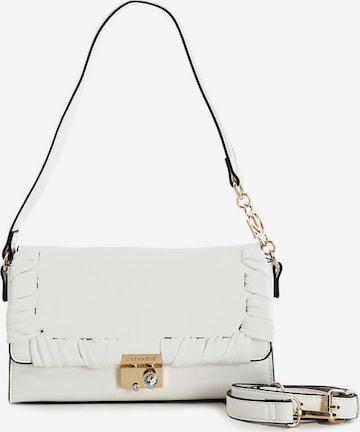 Borsa a spalla di CAFè NOIR in bianco: frontale