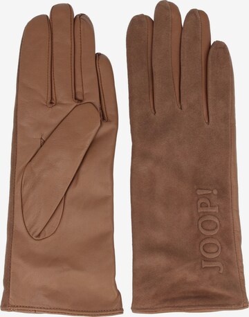 JOOP! Full Finger Gloves in Brown: front