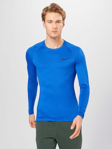 mėlyna NIKE Standartinis modelis Sportiniai apatiniai marškinėliai: priekis
