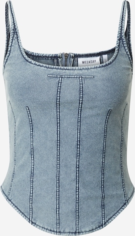 WEEKDAY Top 'Kelsey' in Blau: predná strana