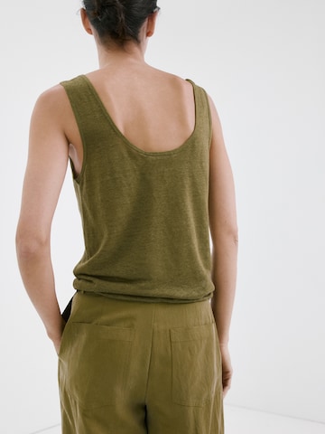MANGO Top 'LIN' | zelena barva