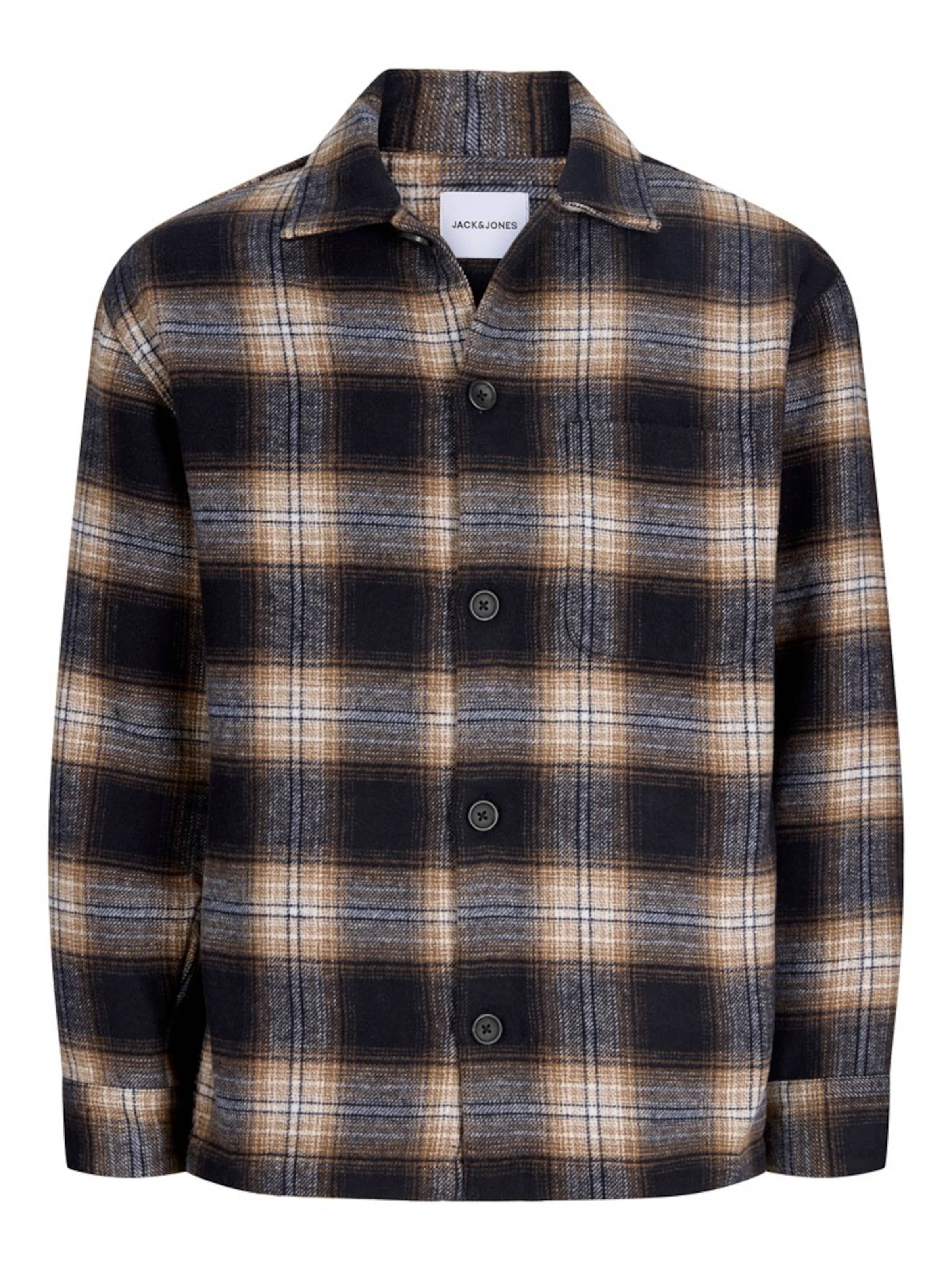 Jack & Jones Plus Comfort Fit Hemd 'JJESOHO OLLIE' in Blau: Vorderseite