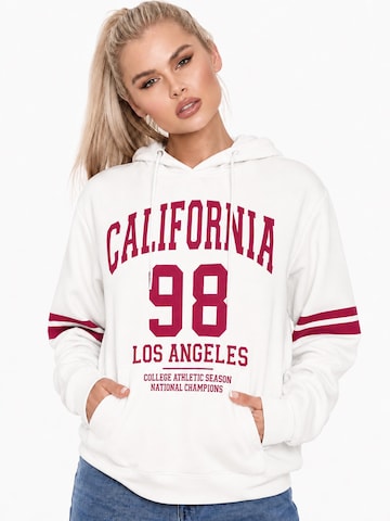Worldclassca Oversized Sweater 'California 98' in White: front