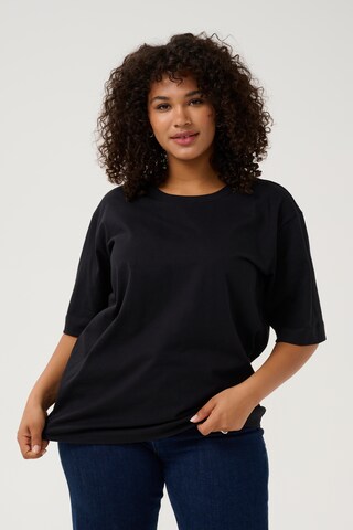 T-shirt 'Mina' KAFFE CURVE en noir : devant