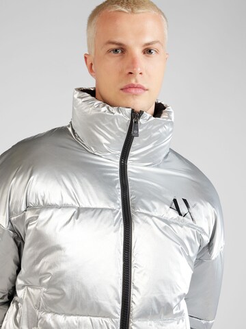 ARMANI EXCHANGE Zimní bunda – stříbrná