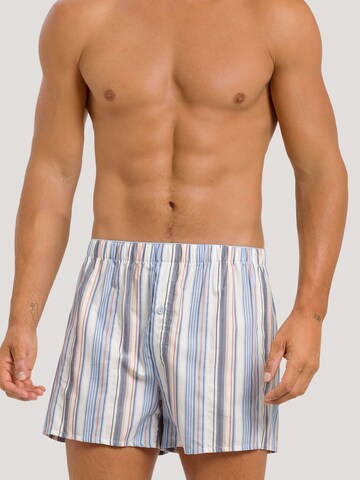 Hanro Boxershorts ' Fancy Woven ' in Blauw: voorkant