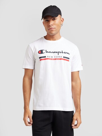 T-Shirt Champion Authentic Athletic Apparel en blanc : devant