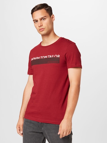 T-Shirt TOM TAILOR DENIM en bleu : devant