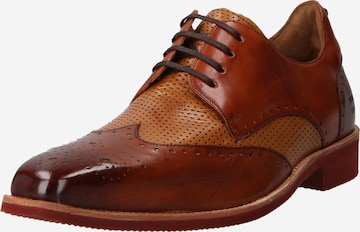 MELVIN & HAMILTON Lace-Up Shoes 'Dave 2' in Brown: front