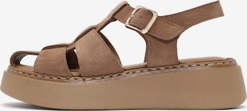 Sandalo con cinturino di Derimod in marrone: frontale