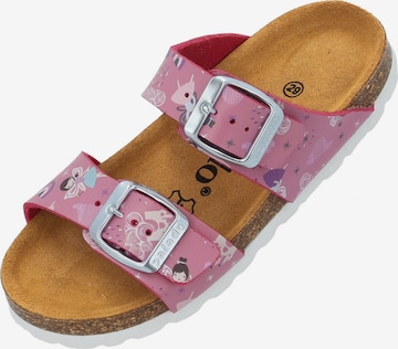 Palado Beach & Pool Shoes 'Samos G Print' in Pink: front