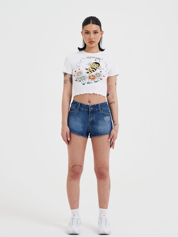 Ed Hardy Футболка 'Biene' в Белый