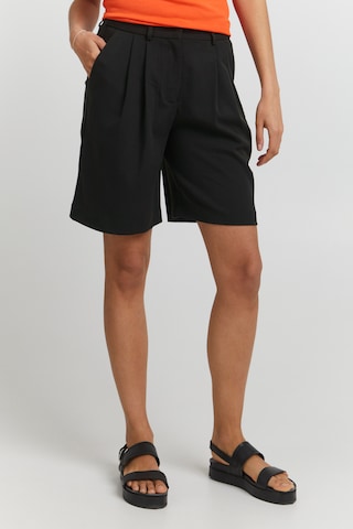 ICHI Loosefit Shorts 'PIXI' in Schwarz: predná strana