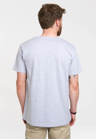 LOGOSHIRT Shirt 'Asterix & Obelix' in Grey