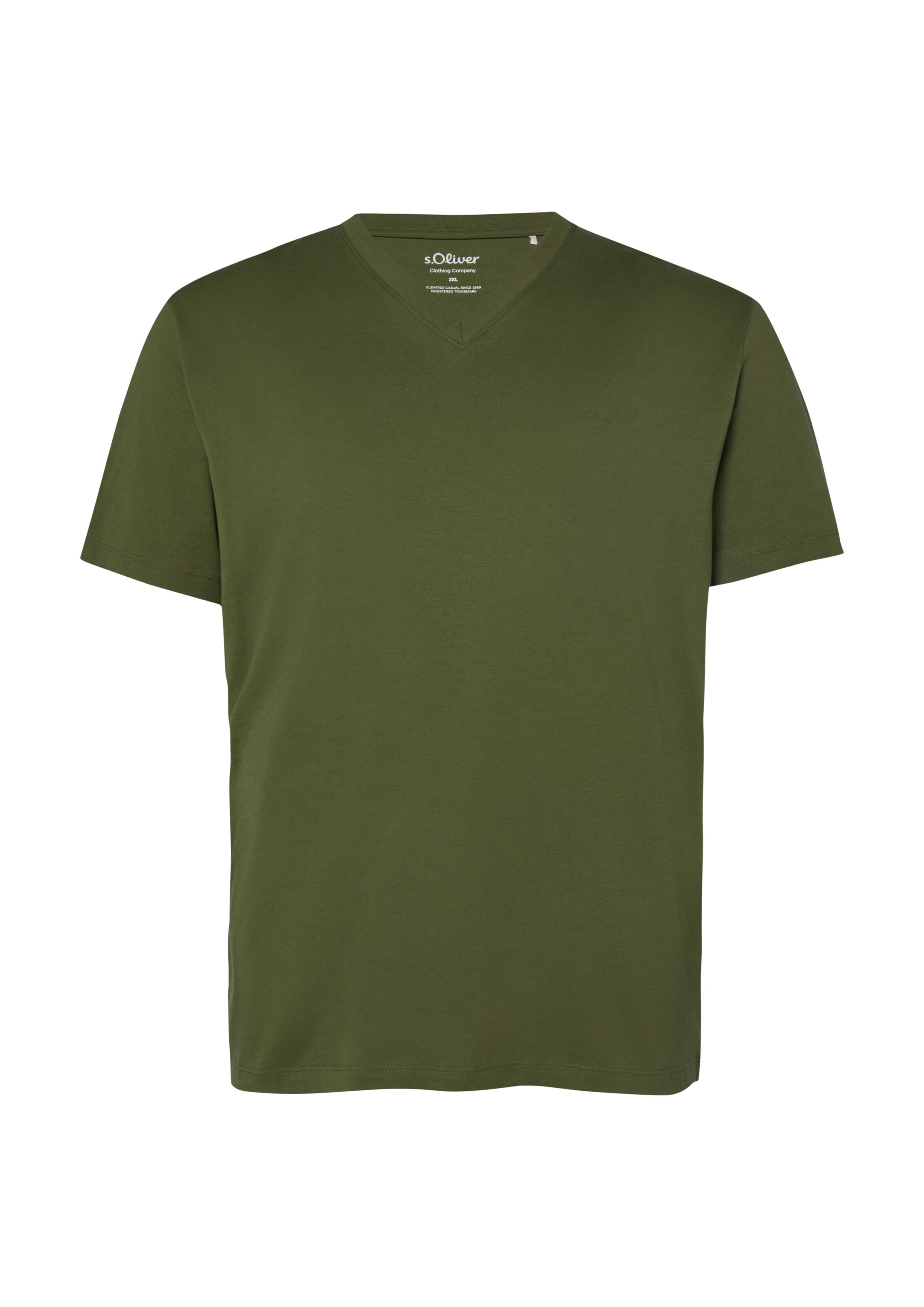 s.Oliver Men Big Sizes Shirt in Green: front