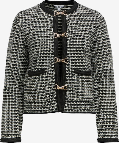 Kardiganas 'OBJHeli' iš OBJECT, spalva – juoda / vilnos balta, Prekių apžvalga