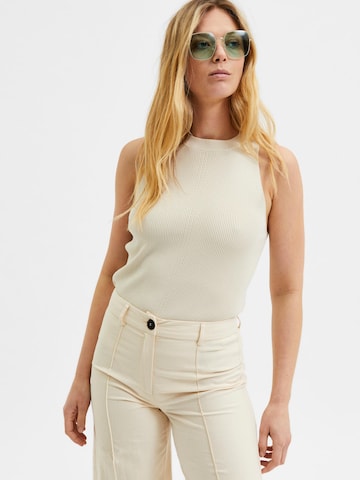 SELECTED FEMME Knitted Top 'Solina' in Beige