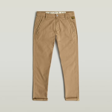 G-STAR Tapered Chino Pants 'Kate' in Brown: front