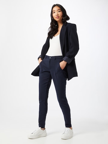 Coupe slim Pantalon 'Vera' Kaffe en bleu