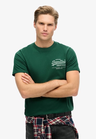 Superdry Shirt 'Heritage' in Groen: voorkant