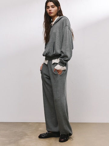 Wide Leg Pantalon Pull&Bear en gris