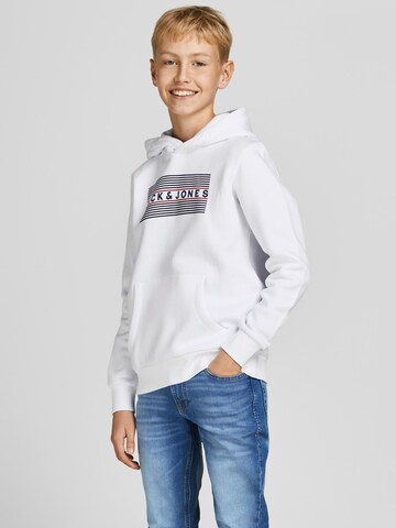 Jack & Jones Junior Klasický střih Mikina – bílá: přední strana