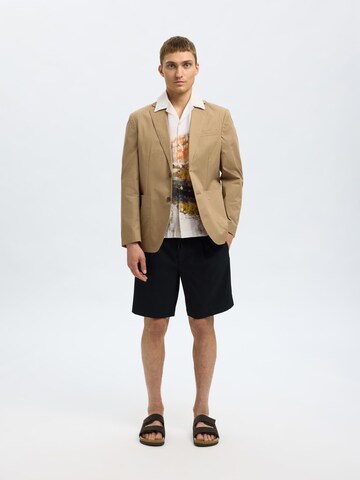 SELECTED HOMME Comfort fit Button Up Shirt in Orange