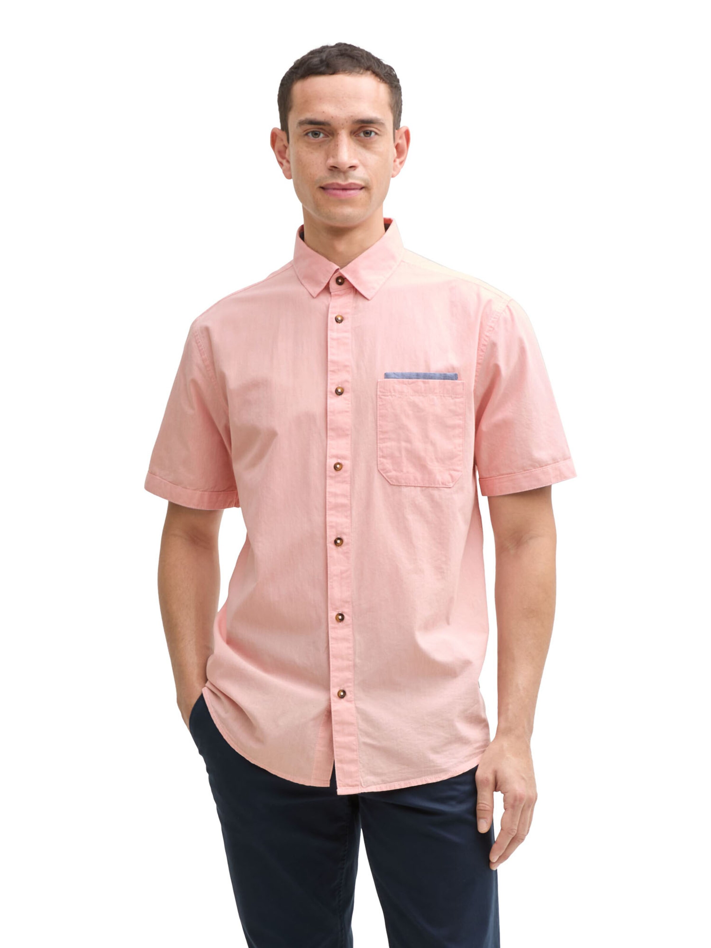 TOM TAILOR Regularny krój Koszula w kolorze pomarańczowy: przód