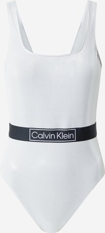 Calvin Klein Swimwear Bustier Badedragt i grå: forside