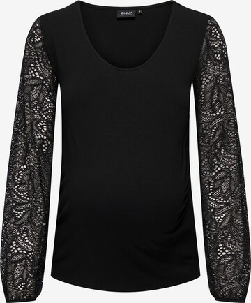 Only Maternity Blouse 'OLMLOTUS LACE ' in Zwart: voorkant