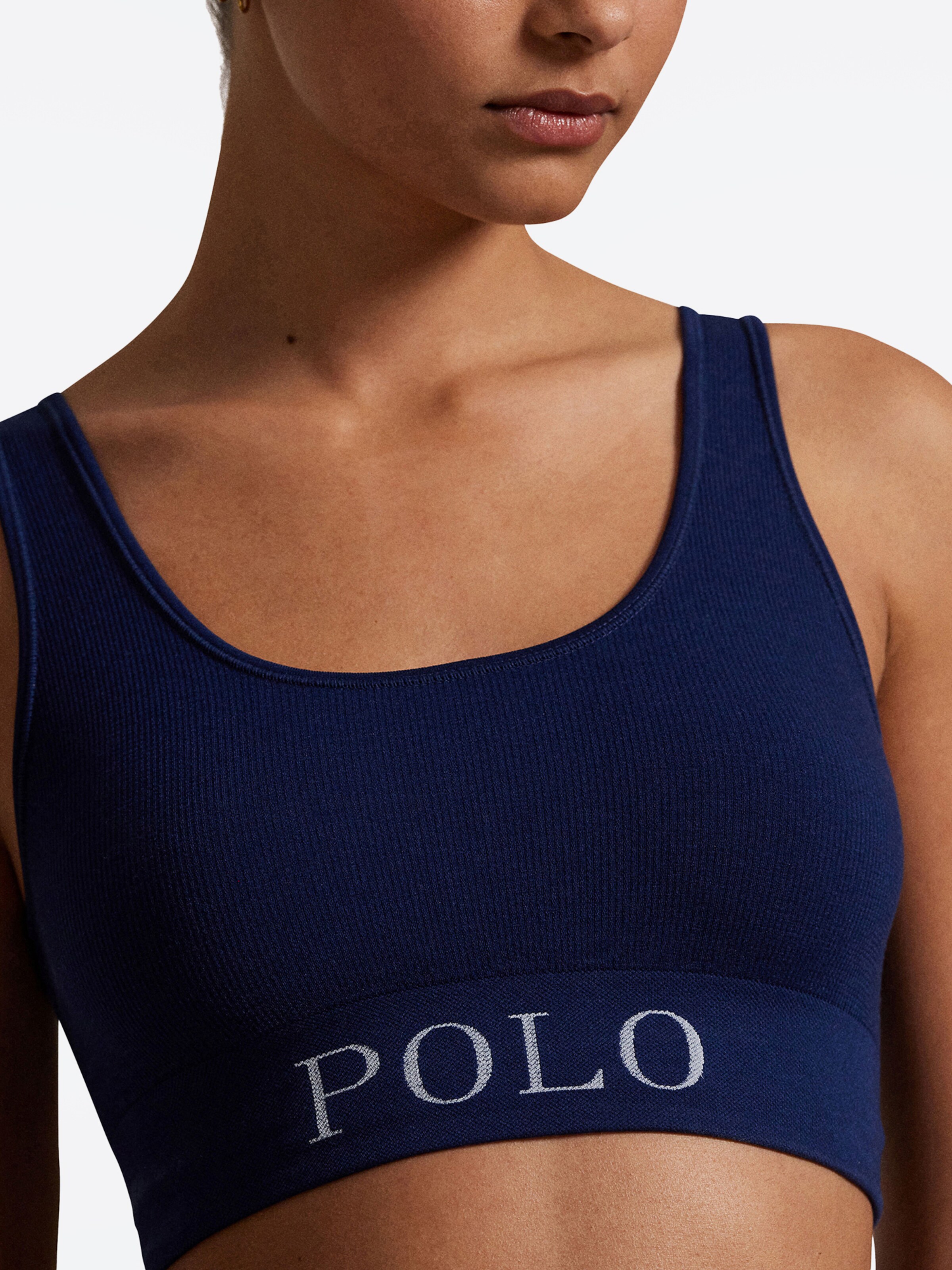 Bustier Soutien-gorge ' Ribbed Seamless ' Polo Ralph Lauren en bleu