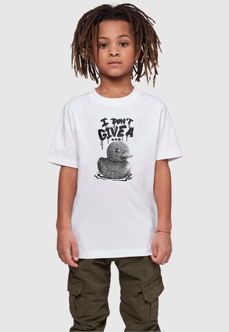 Mister Tee Shirt 'I Don't Give A' in Wit: voorkant