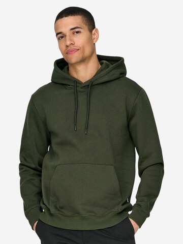 Only & Sons Sweatshirt 'Connor' in Green