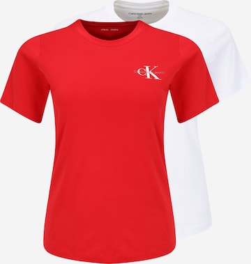 Calvin Klein Jeans Curve T-shirt i röd: framsida