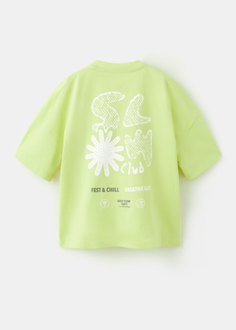 MANGO KIDS Shirt 'SLOW' in Green