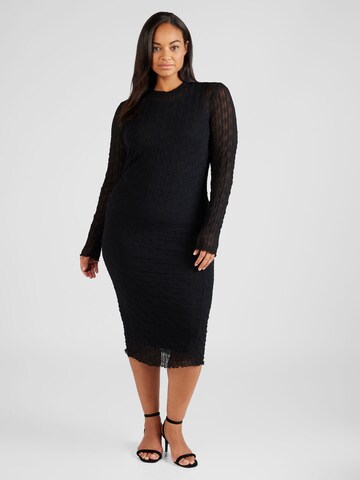 EVOKED - Vestido 'VIMESSA' en negro: frente