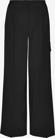 OPUS Wide leg Cargo trousers 'Melpa' in Black: front