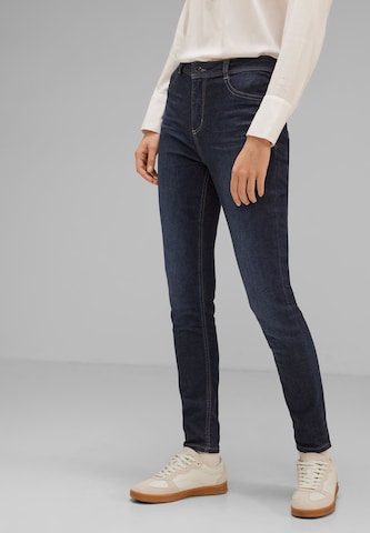 Skinny Jean STREET ONE en bleu : devant