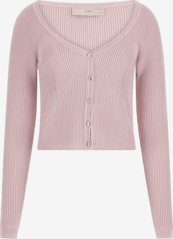 GUESS Knit Cardigan in Pink: front