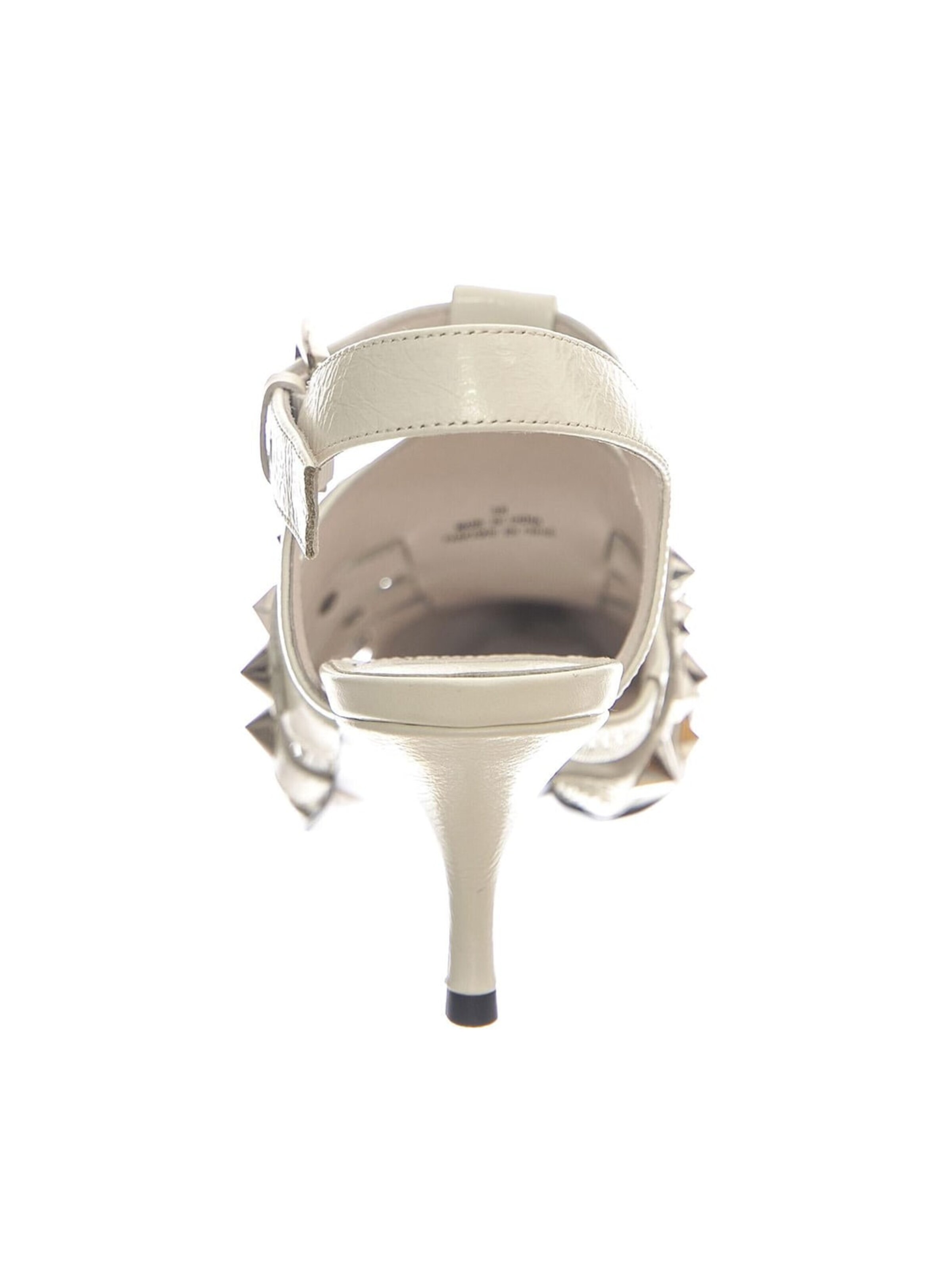 Jeffrey Campbell Sandały 'Rocked Ivory Crinkle Silver' w kolorze biały