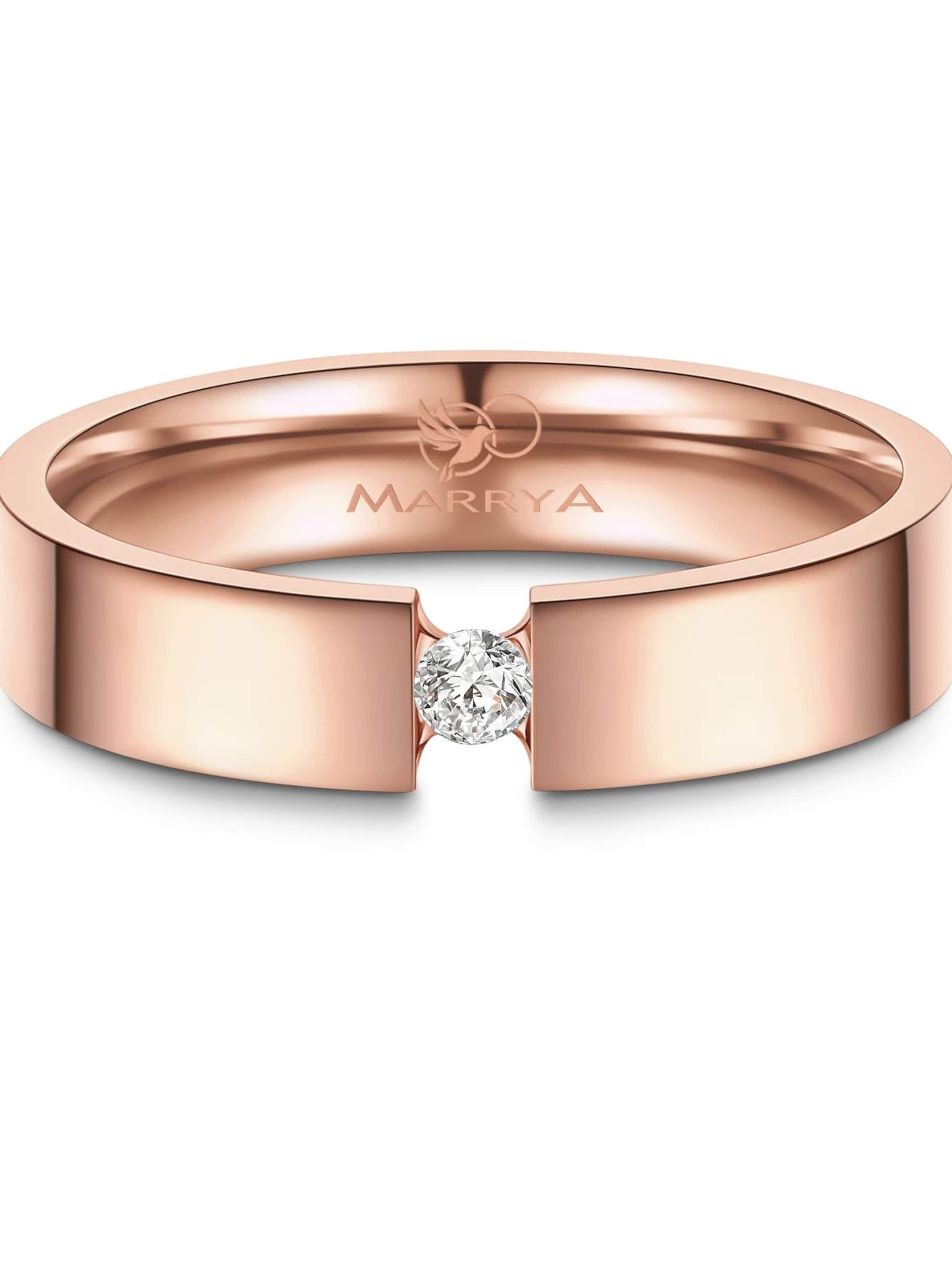 MARRYA Ring 'MARRYA ES-45 Eheringe aus Edelstahl' in Goud
