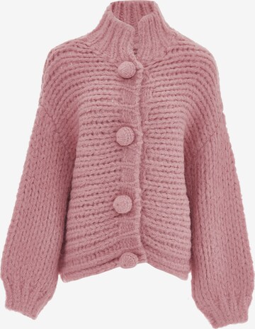 ebeeza Knit Cardigan in Pink: front