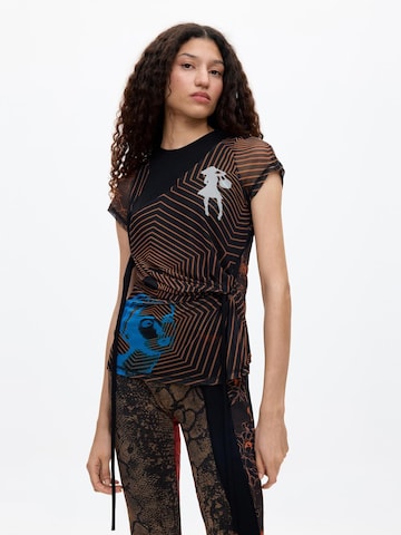 Desigual Тениска в черно: отпред