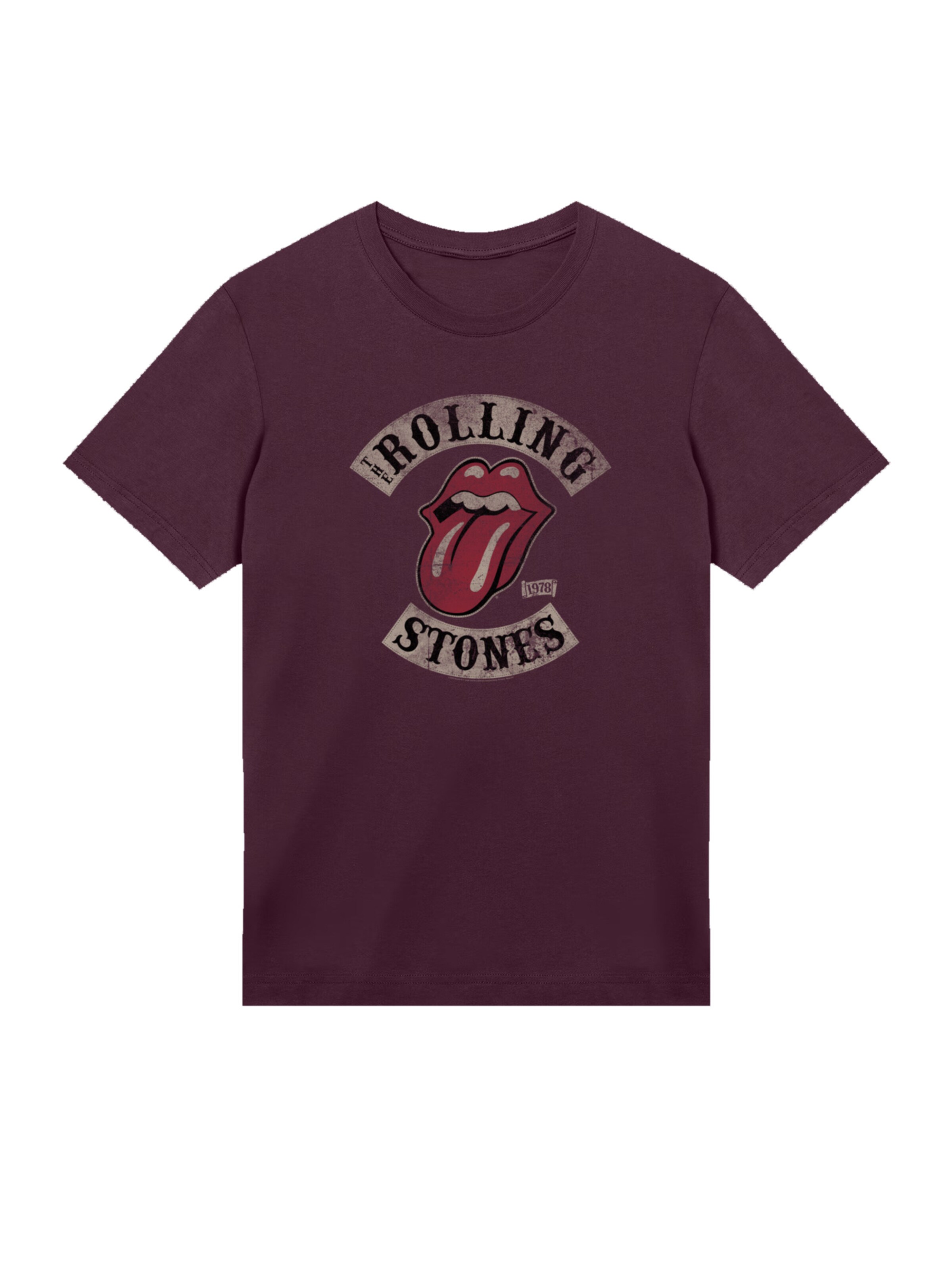 T-Shirt 'The Rolling Stones Tour '78' F4NT4STIC en violet : devant