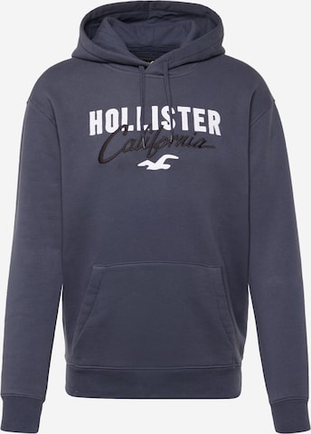 HOLLISTER Mikina – modrá: přední strana